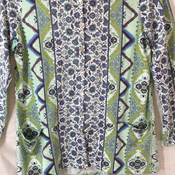 LOGO Lori Goldstein Mint Tunic Shirt - Picture 7 of 11